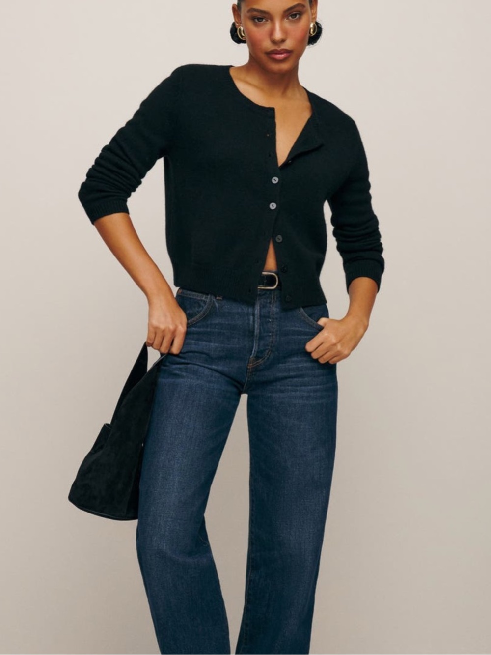 NWT Reformation Clara Cashmere Crew Cardigan